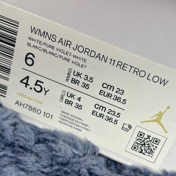 Air Jordan 11 Retro Low 'Pure Violet - Picture 12 of 12